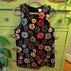 Floral jacquard shift dress